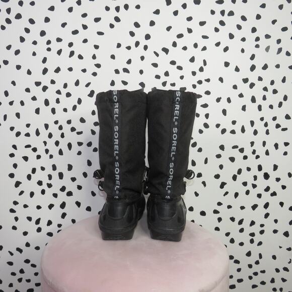 Sorel Black Felt Lined Kids Winter Boots - Picture 5 of 8